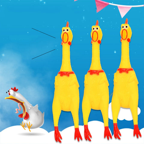 Chicken Rubber Squeak Toys