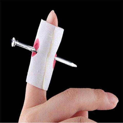Bloody Nail Through Finger Prank Toy