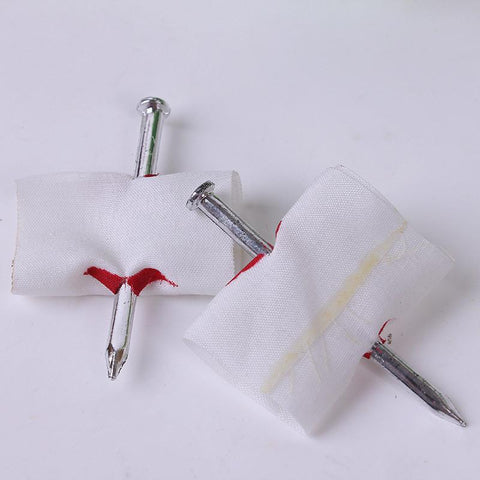 Bloody Nail Through Finger Prank Toy